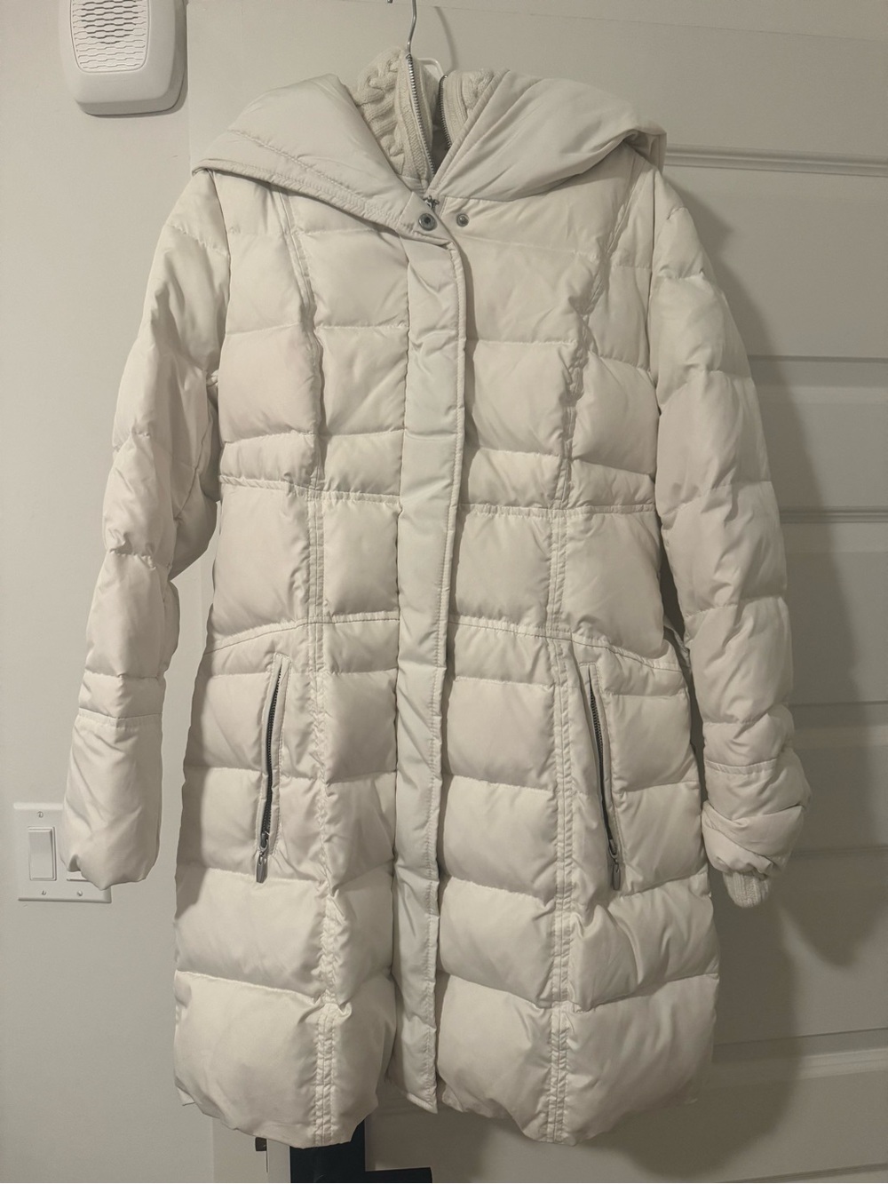 Apt. 9 Women's Off-White Hooded Puffer Coat